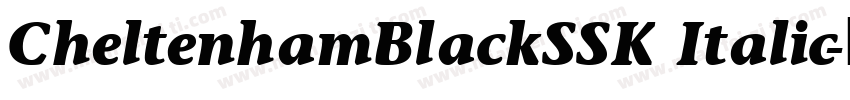 CheltenhamBlackSSK Italic字体转换